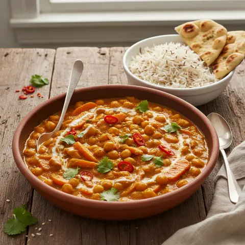 Curry de Carottes et Pois Chiches