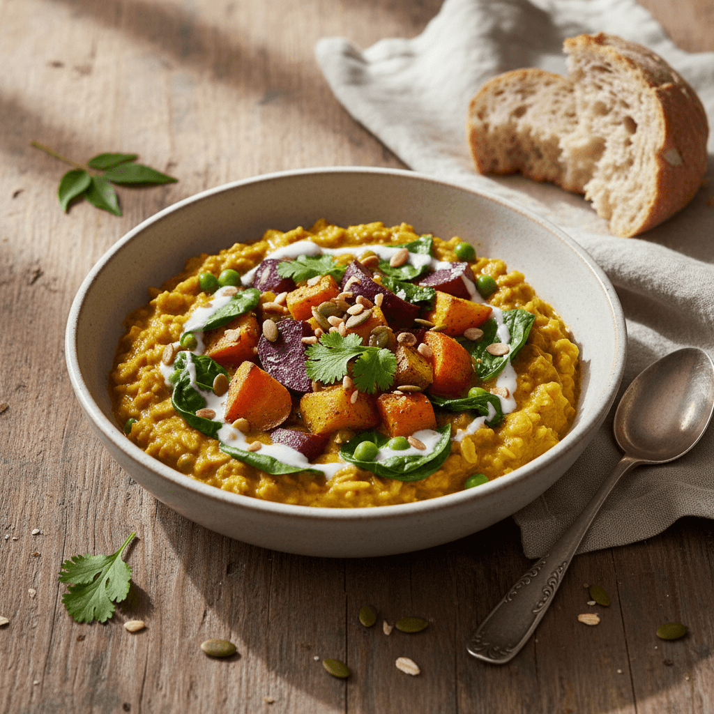 Porridge Curry aux Flocons d'Avoine