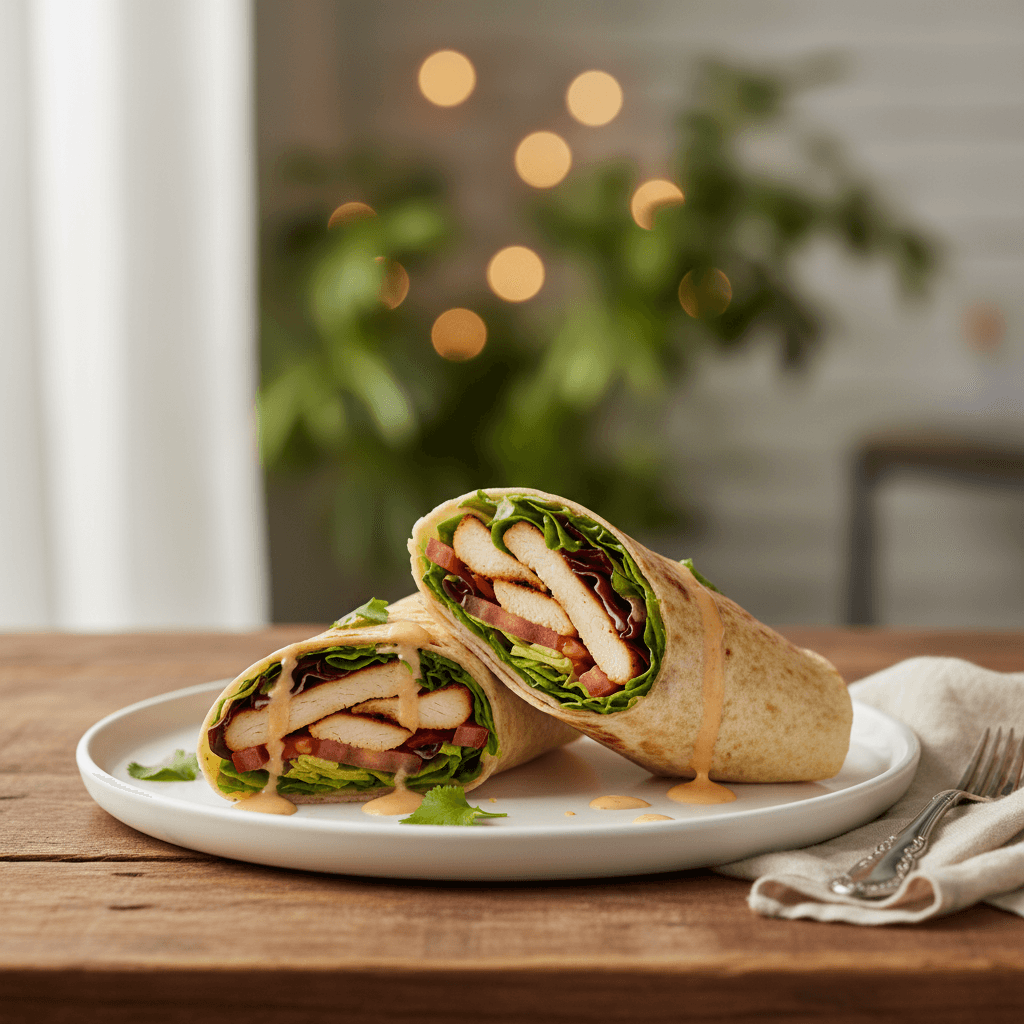 Wraps au poulet grillé et salade fraîche