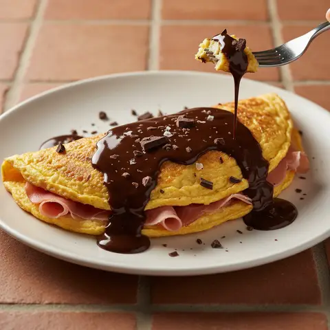 Omelette Jambon-Chocolat (Version Sucrée)