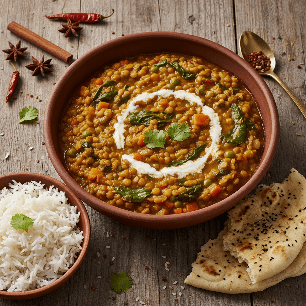 Indian Lentil and Spinach Curry (Palak Dal)