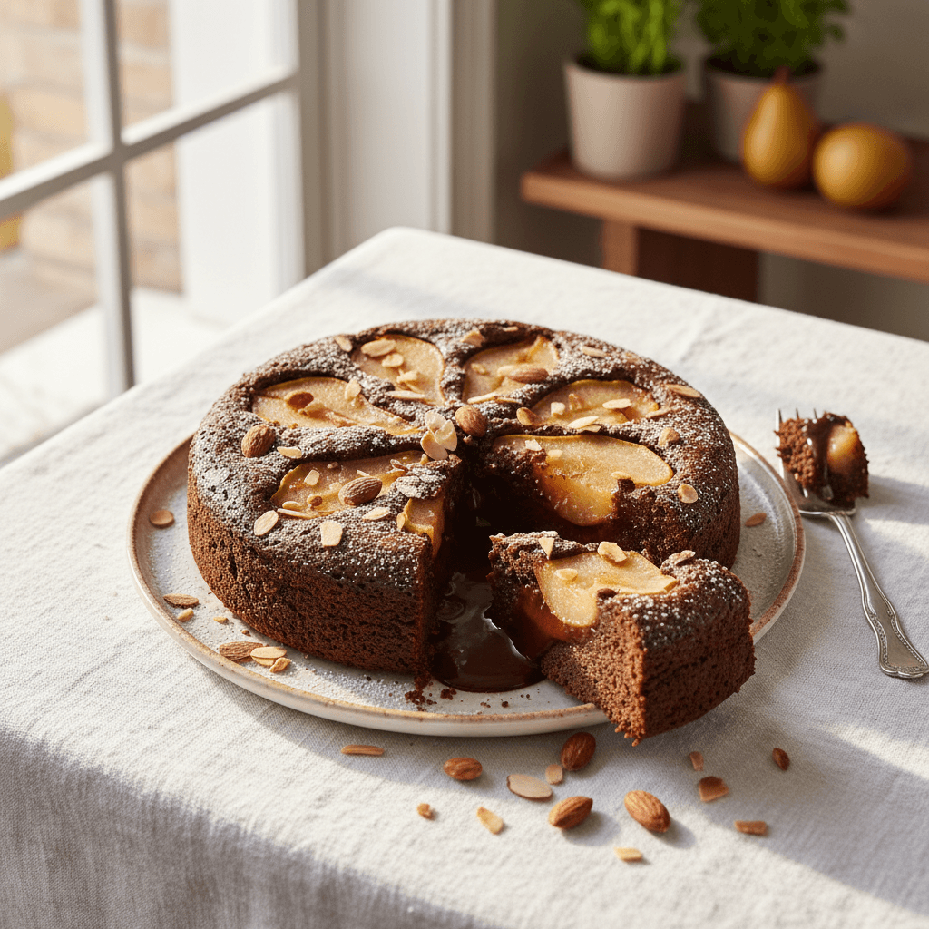 Moelleux Chocolat-Poire aux Amandes