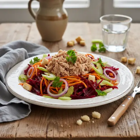 Salade Composée Thon-Betterave-Carottes