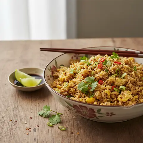 Riz sauté asiatique aux oeufs
