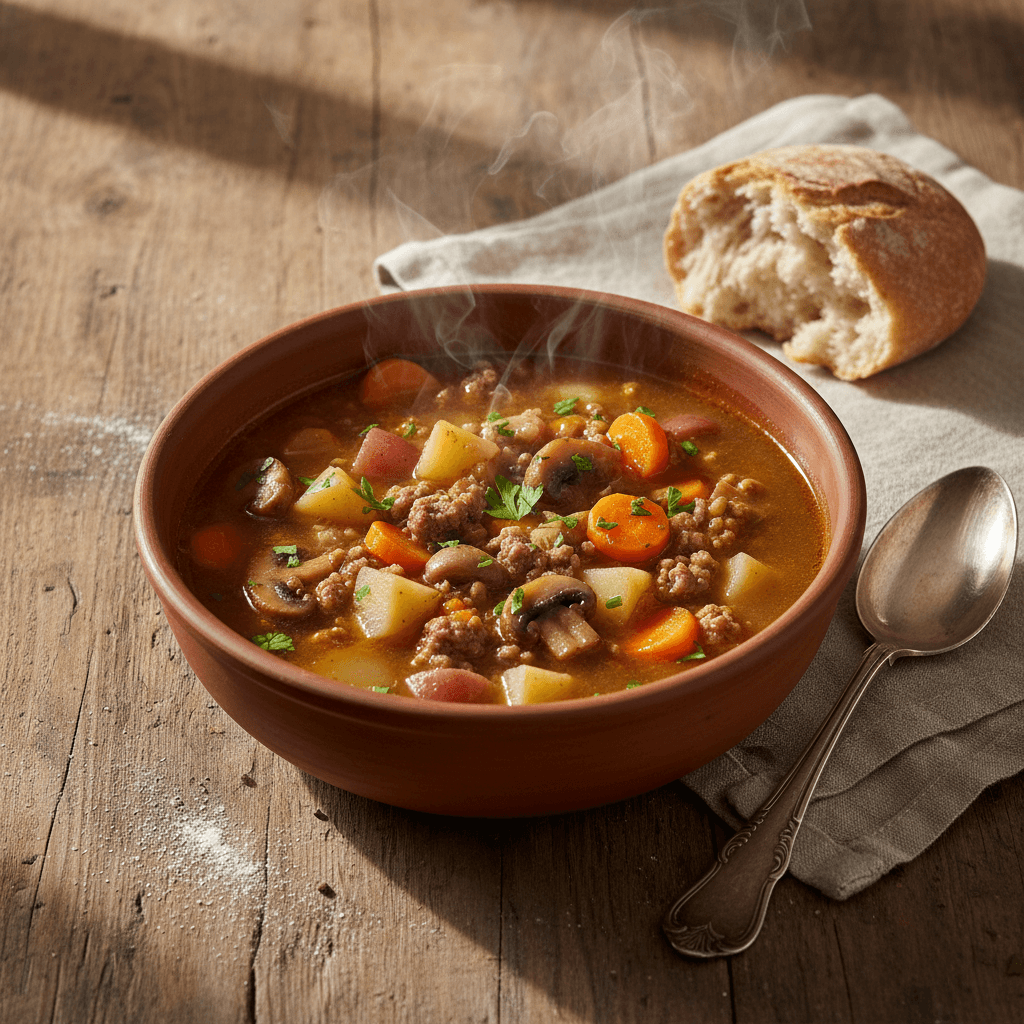 Hearty Vegetable and Meat Soup