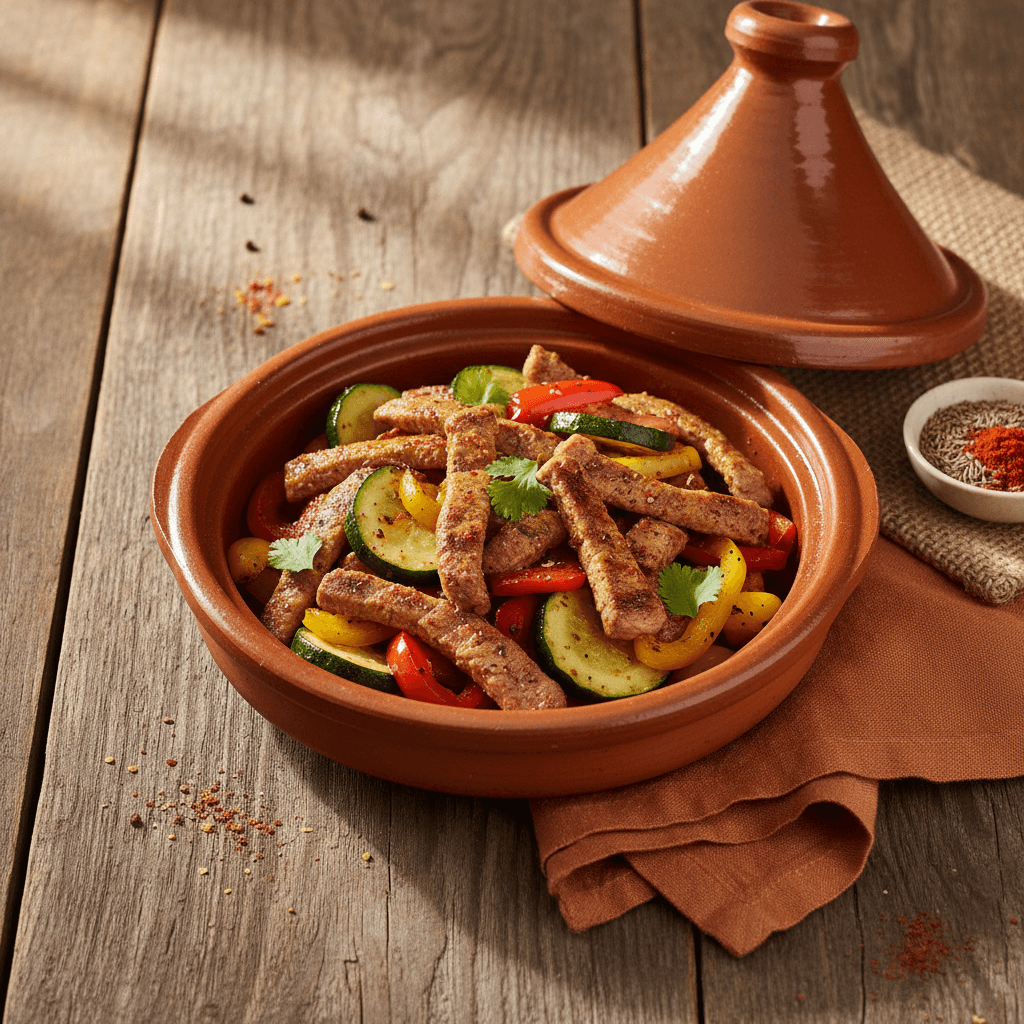 Wok d'agneau aux epices marocaines