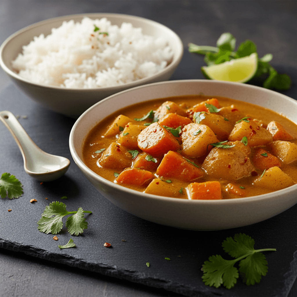 Curry asiatique de carottes et pommes de terre