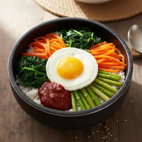 Bibimbap légumes printaniers & gochujang