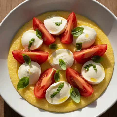 Bowl polenta & tomate mozzarella basilic