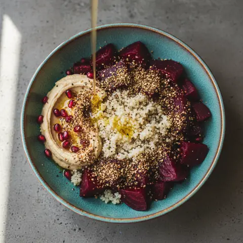 Bowl quinoa & betterave houmous grenade dukkah