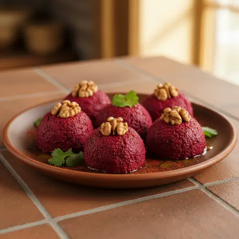 Pkhali (Purée de Betteraves et Noix Géorgienne)