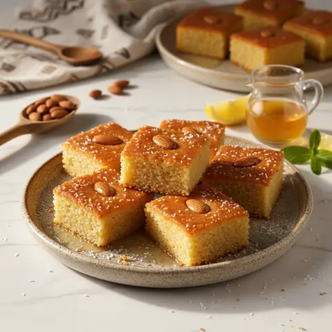 Basbousa - Gâteau à la Noix de Coco Égyptien