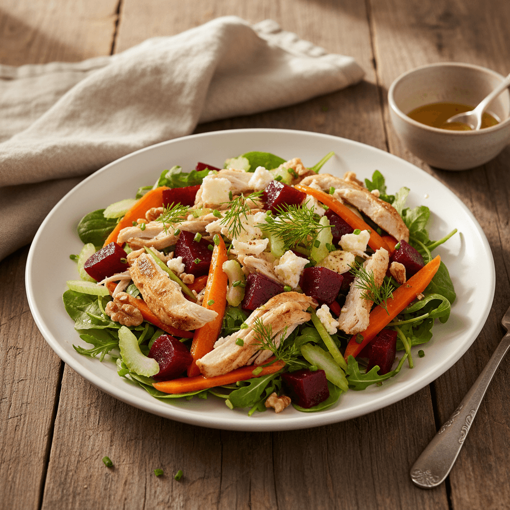 Salade Composée Poulet-Betteraves