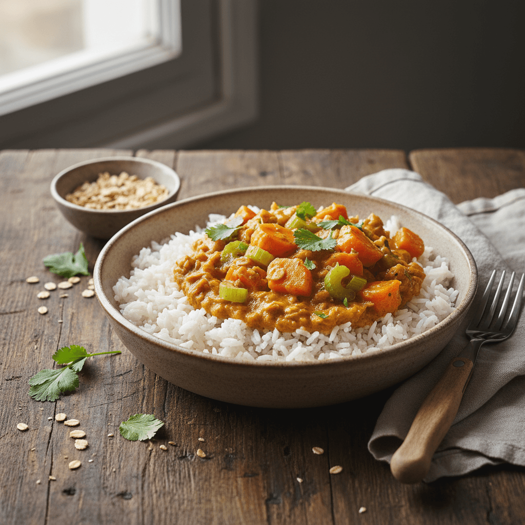 Gemüse-Curry mit Haferflocken