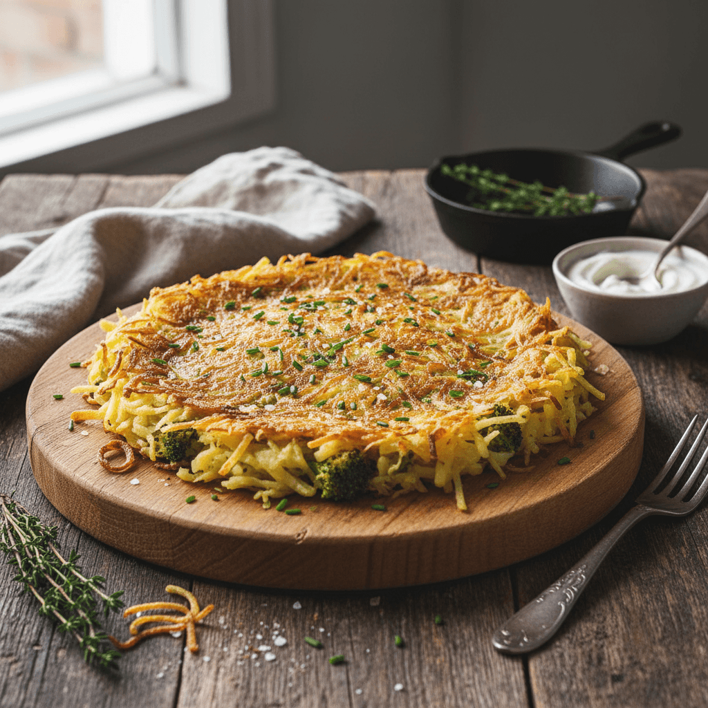 Knusprige Kartoffel- und Brokkoli-Puffer