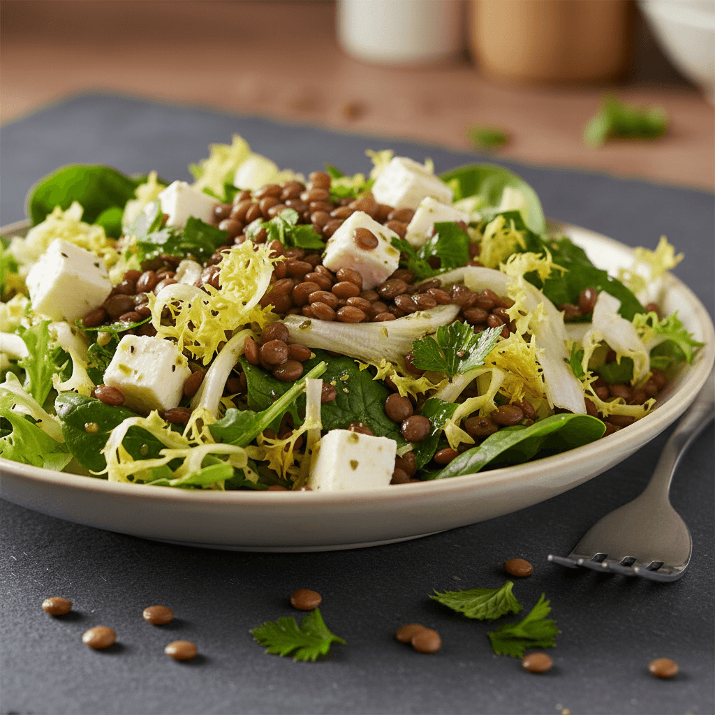Salade Verte aux Lentilles Froides