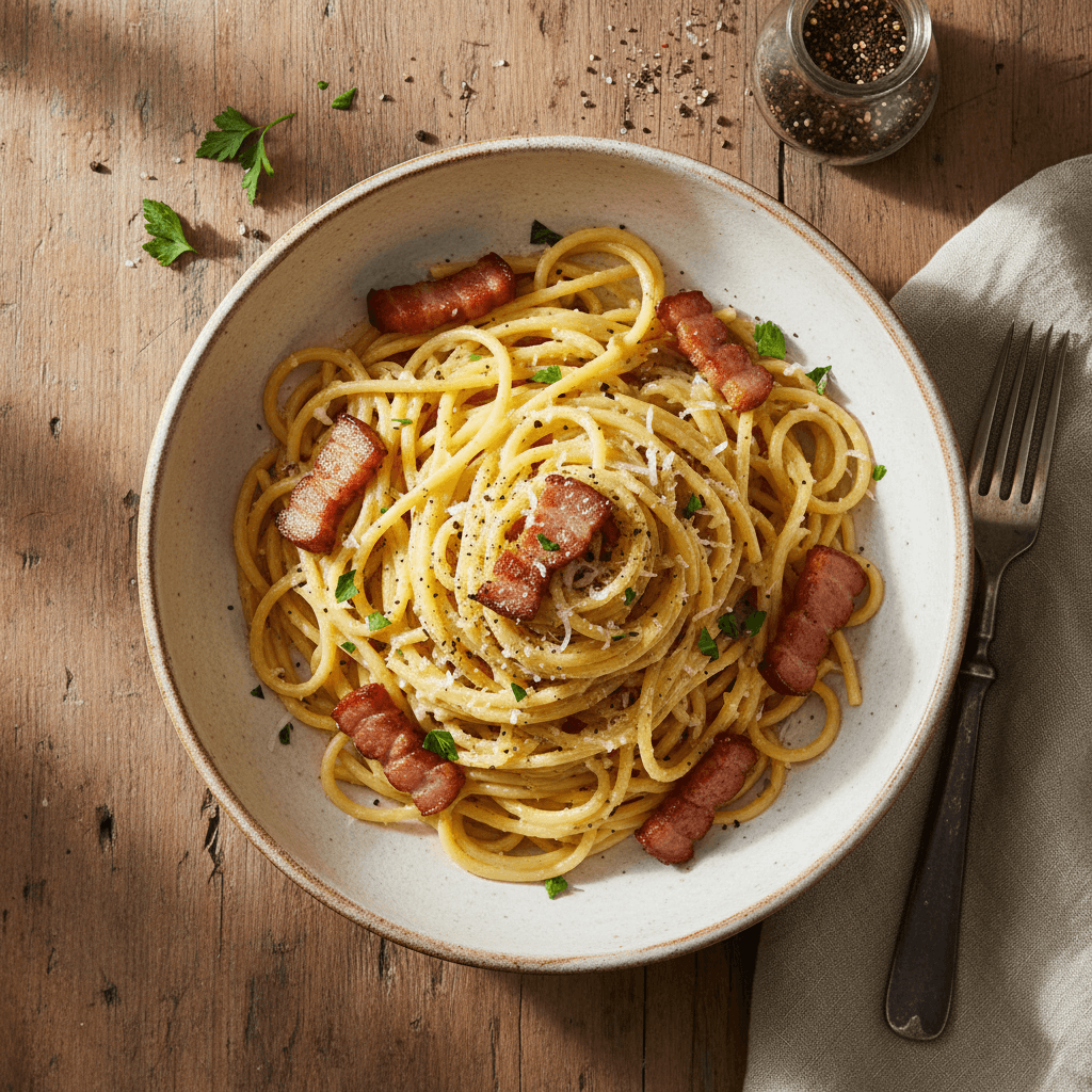 Pâtes à la Carbonara Simplifiée