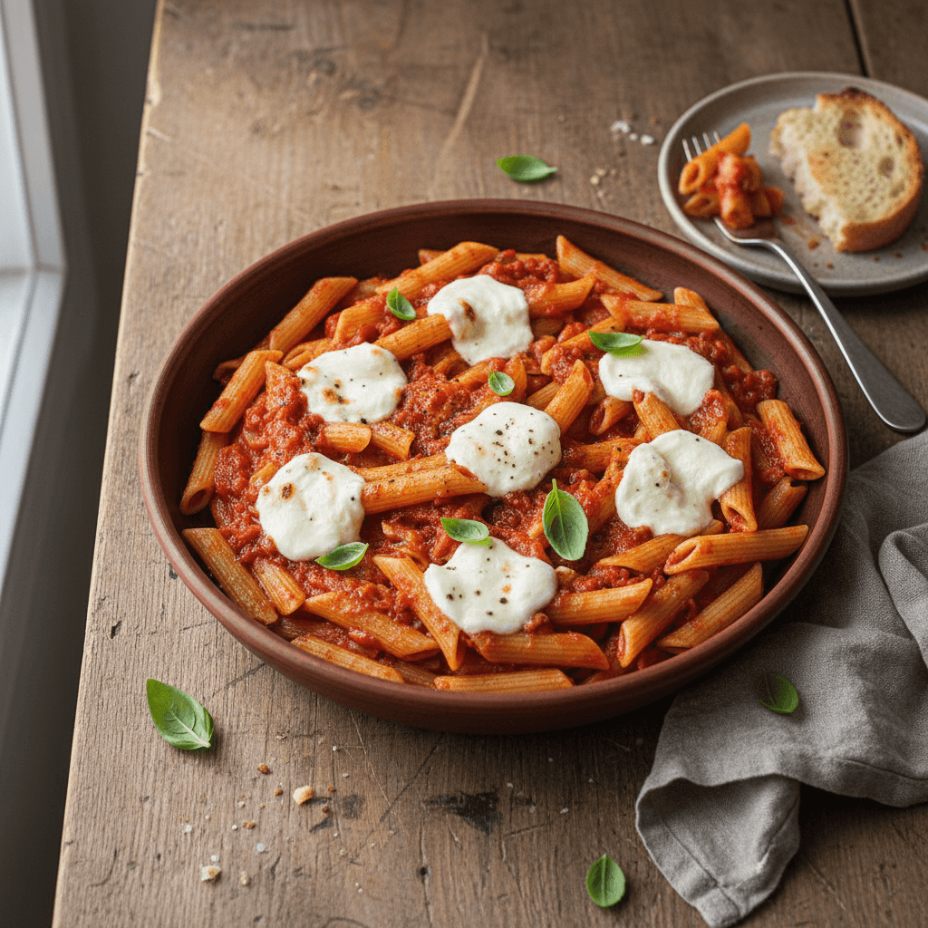Penne à la Tomate et Mozzarella