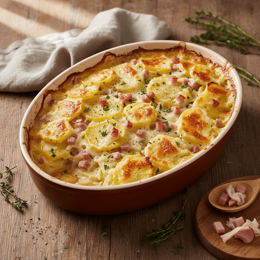 Potato and Ham Gratin