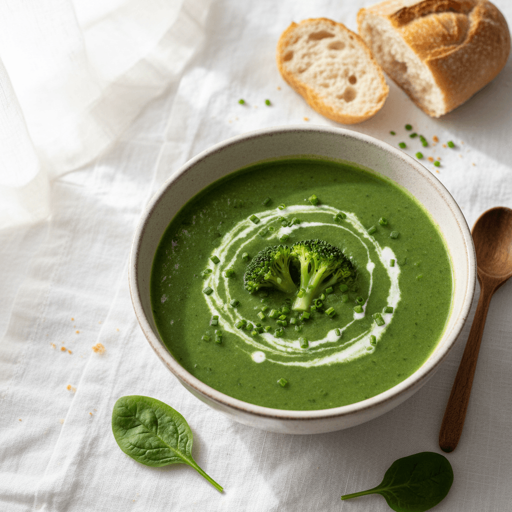 Soupe Crémeuse aux Épinards et Brocoli