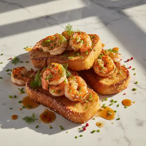 Pain Perdu Sucré-Salé aux Crevettes