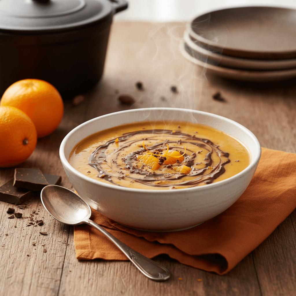 Creamy Orange and Chocolate Soup (Dessert)