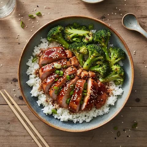 Bowl de porc teriyaki aux brocolis