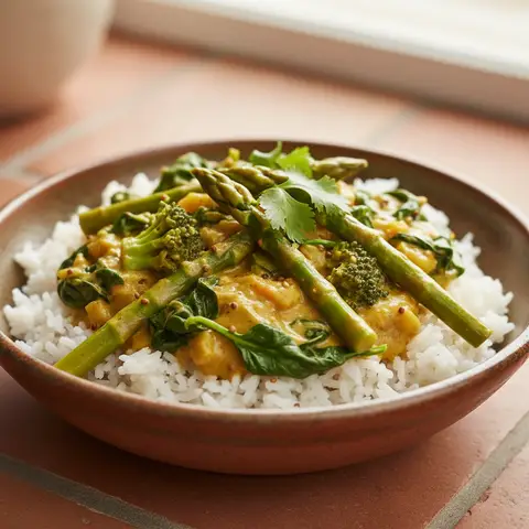 Curry de Légumes Asiatique avec Riz