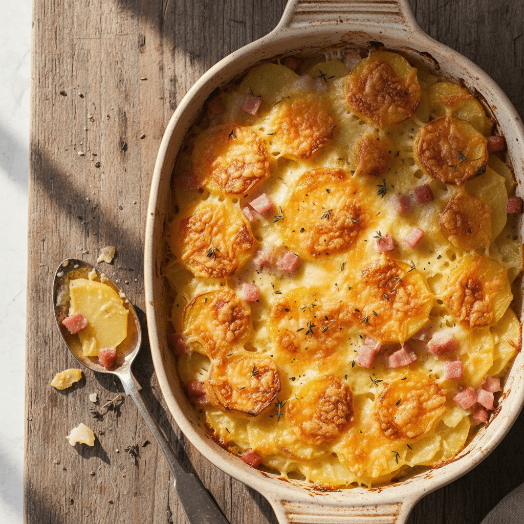 Kartoffel-Schinken-Gratin