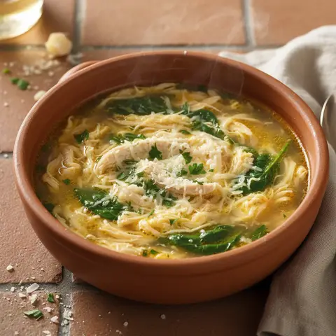 Stracciatella alla romana au poulet