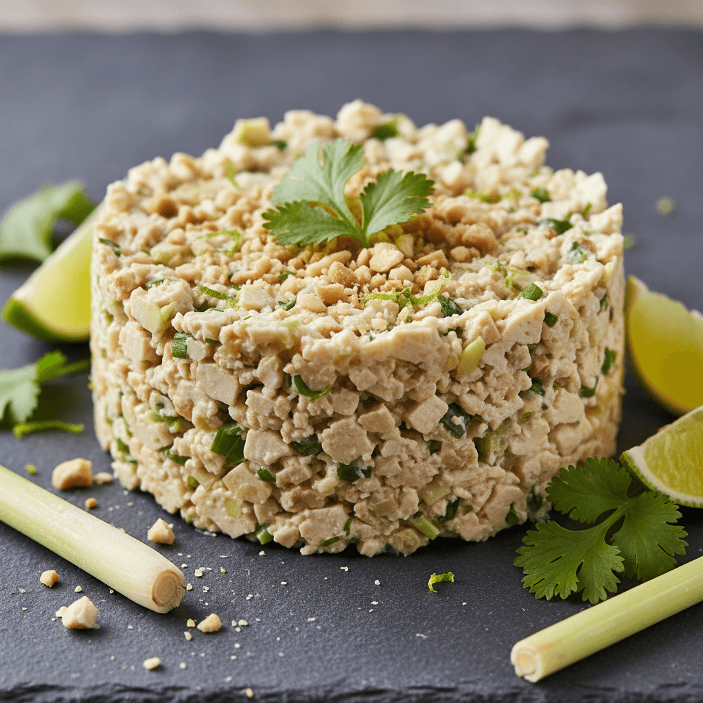 Tartare thaï de tofu au lait de coco et citronnelle