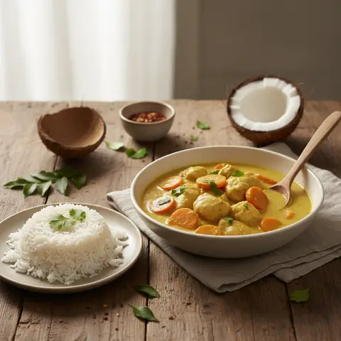 Poulet Curry Coco et Riz