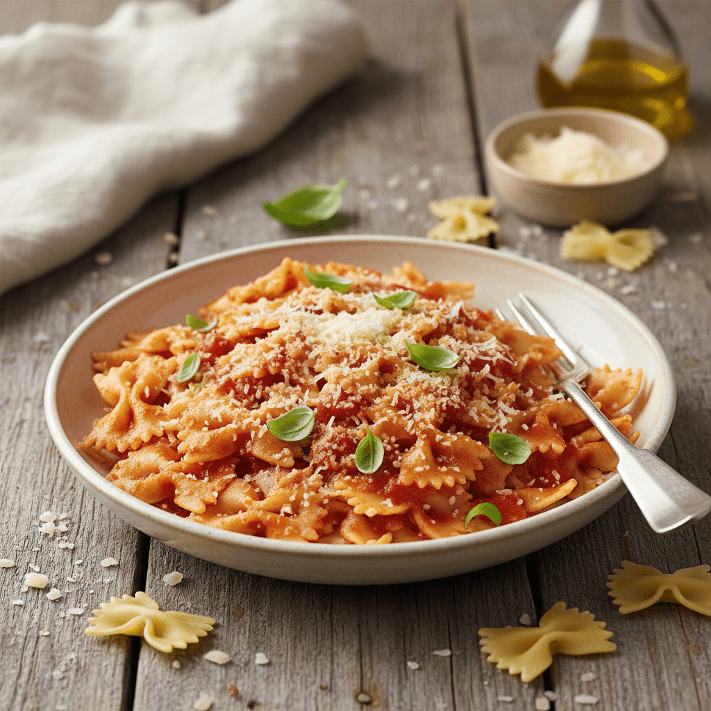 Pasta mit Tomate und Comté