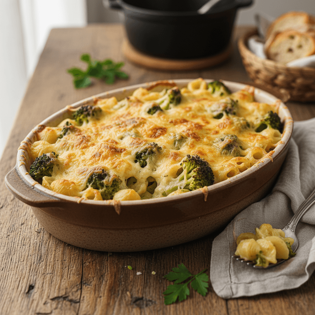 Nudeln mit Gruyère und Brokkoli