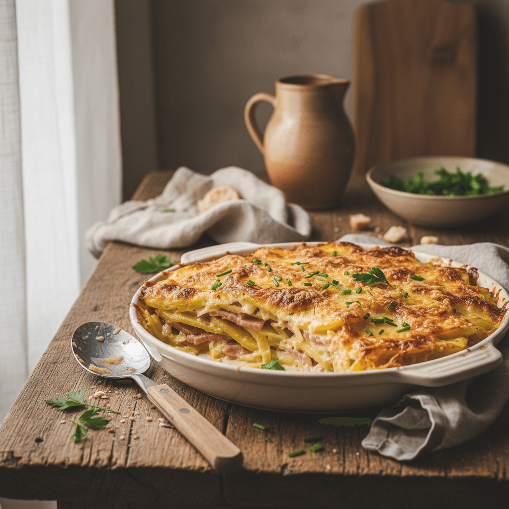 Kartoffel-Schinken-Gratin