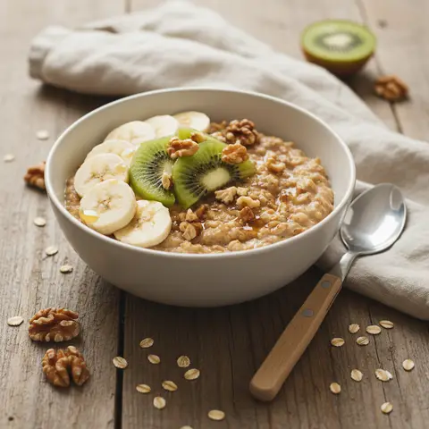 Porridge Équilibré aux Flocons d'Avoine et Fruits