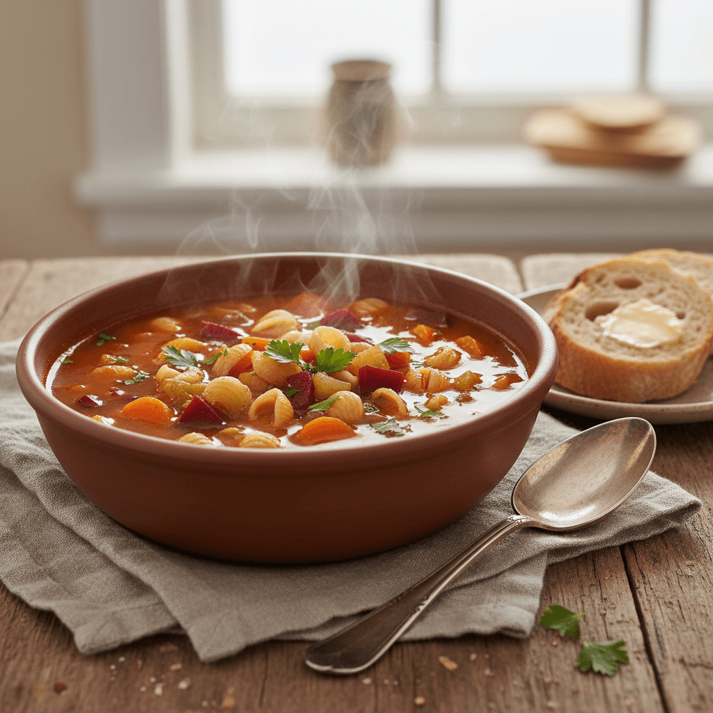 Rustic Vegetable and Pasta Soup