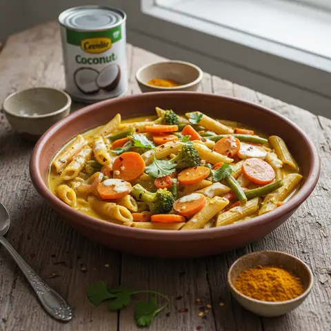 Curry de Légumes et Pâtes Rapide