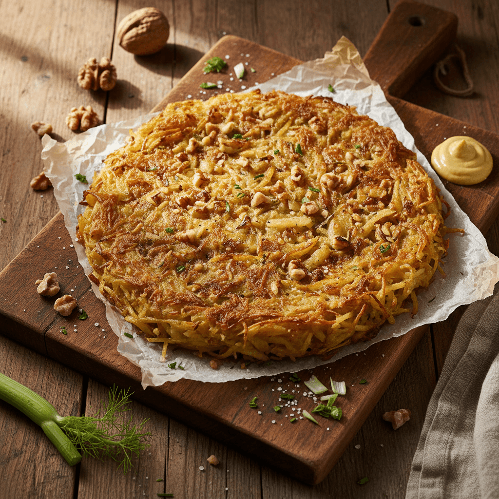 Galette de Pommes de Terre et Fenouil aux Noix