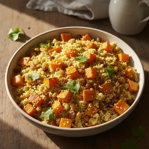 Couscous potimarron & raisins secs cannelle coriandre