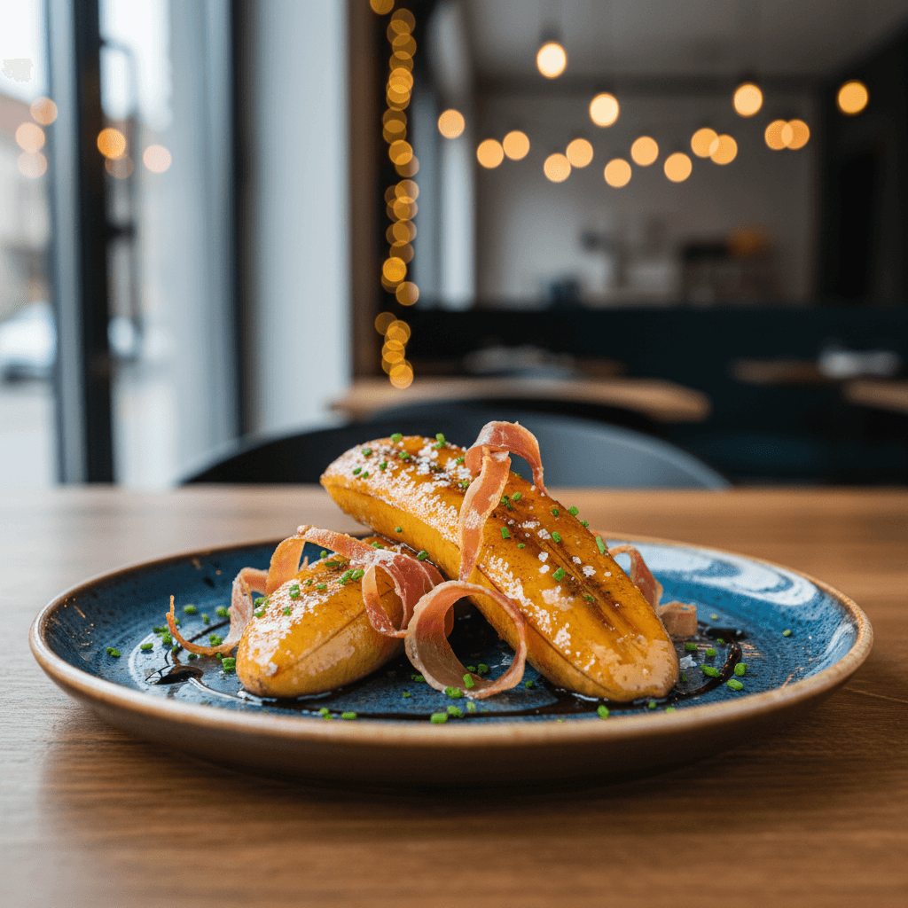 Bananes Caramélisées au Jambon Croustillant