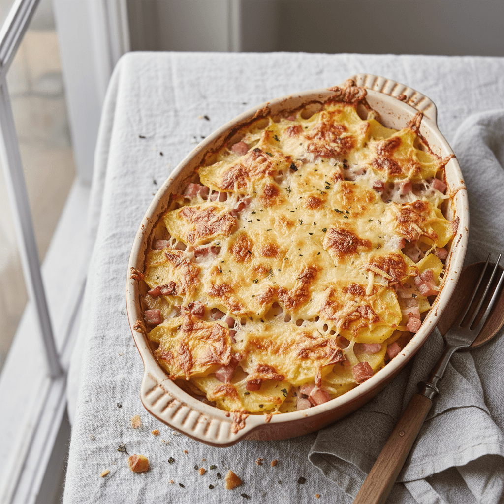 Gratin de Pommes de Terre au Jambon et Gruyère