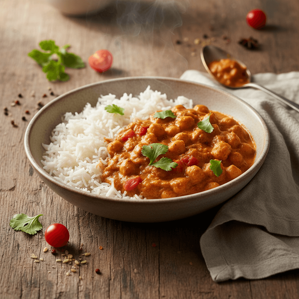Red Curry with Chickpeas & Coconut Milk