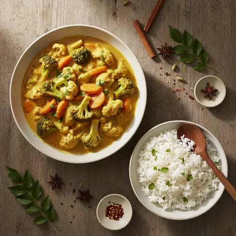 Curry de Légumes Express avec Riz