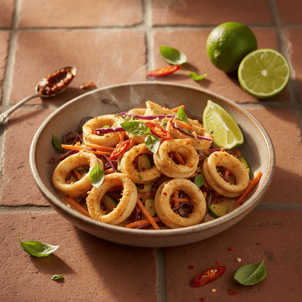 Bowl thaï de calamars aux légumes croquants