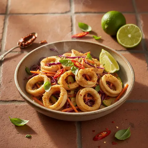 Bowl thaï de calamars aux légumes croquants