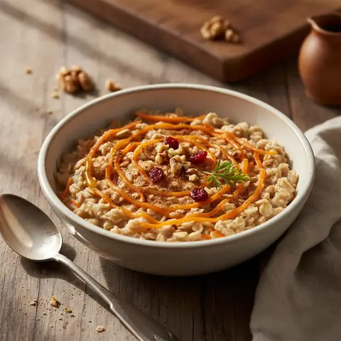 Porridge aux Flocons d'Avoine et Carottes Râpées