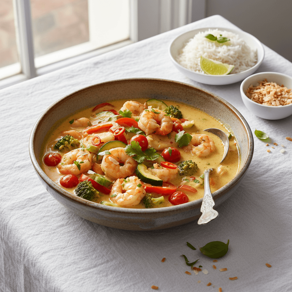 Curry de Crevettes Thaï Simple