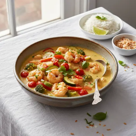 Curry de Crevettes Thaï Simple