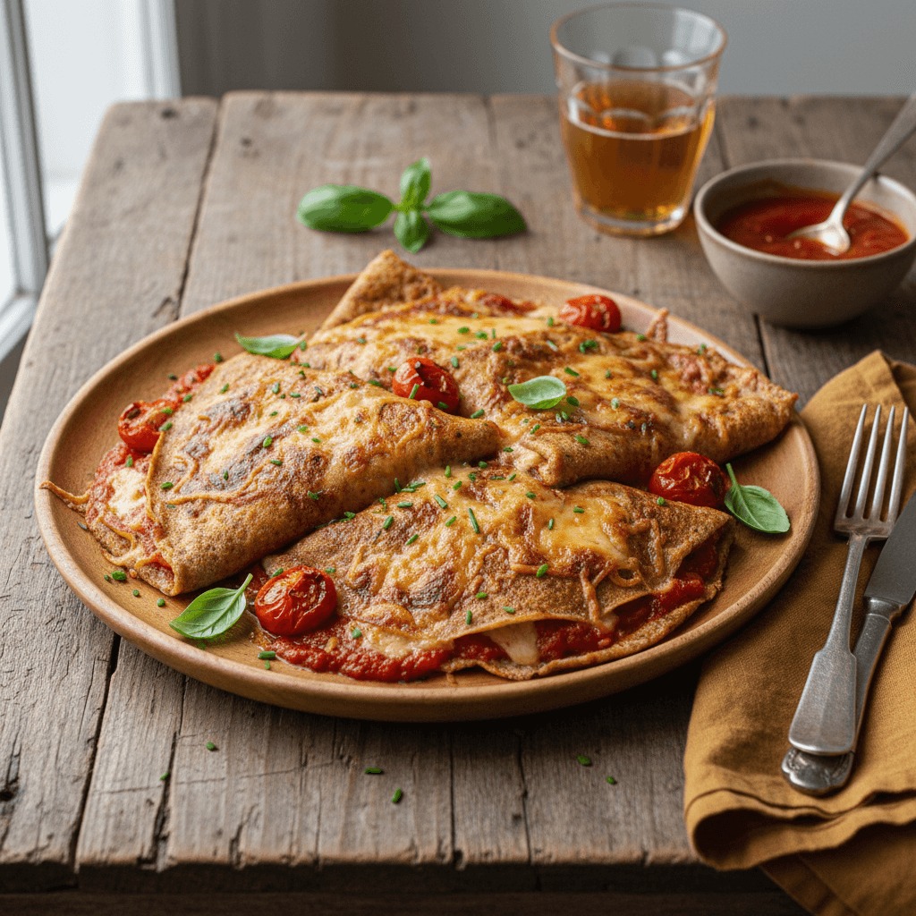 Breton Crêpes Filled with Tomatoes and Comté